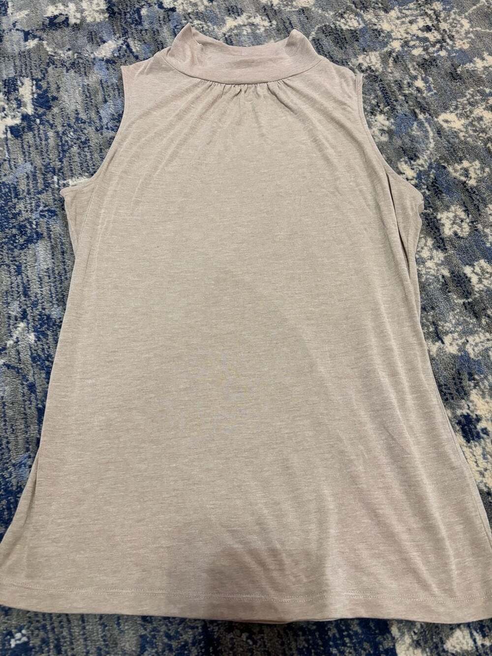 The Limited Mock Neck Tank Top Size M Taupe